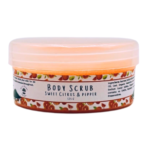Sweet Citrus & Pepper Body Scrub 125g (Fragranced)